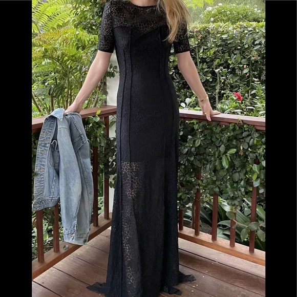 Nina Ricci gown, floral lace with silk slip - Picture 3 of 12